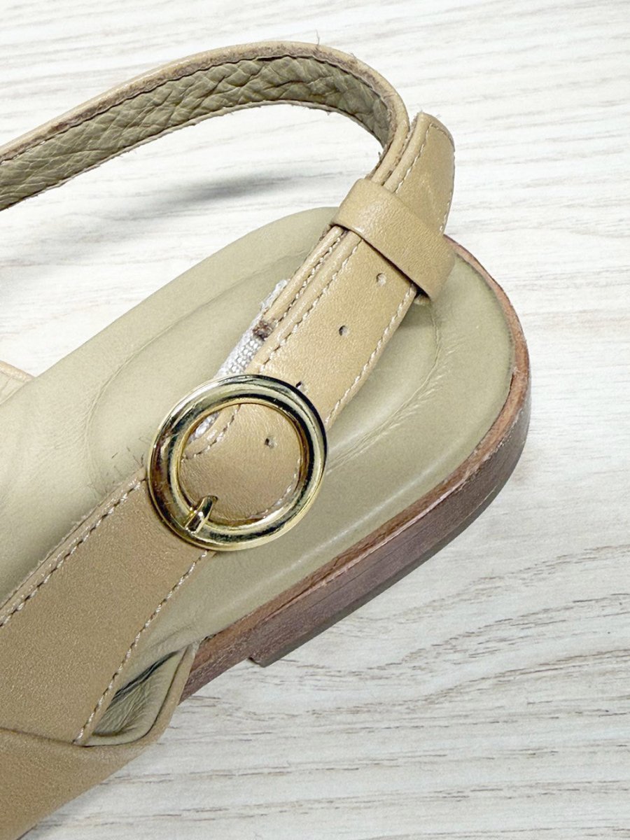 poppy barley leather slingback sandal | ethically made - good market thrift store