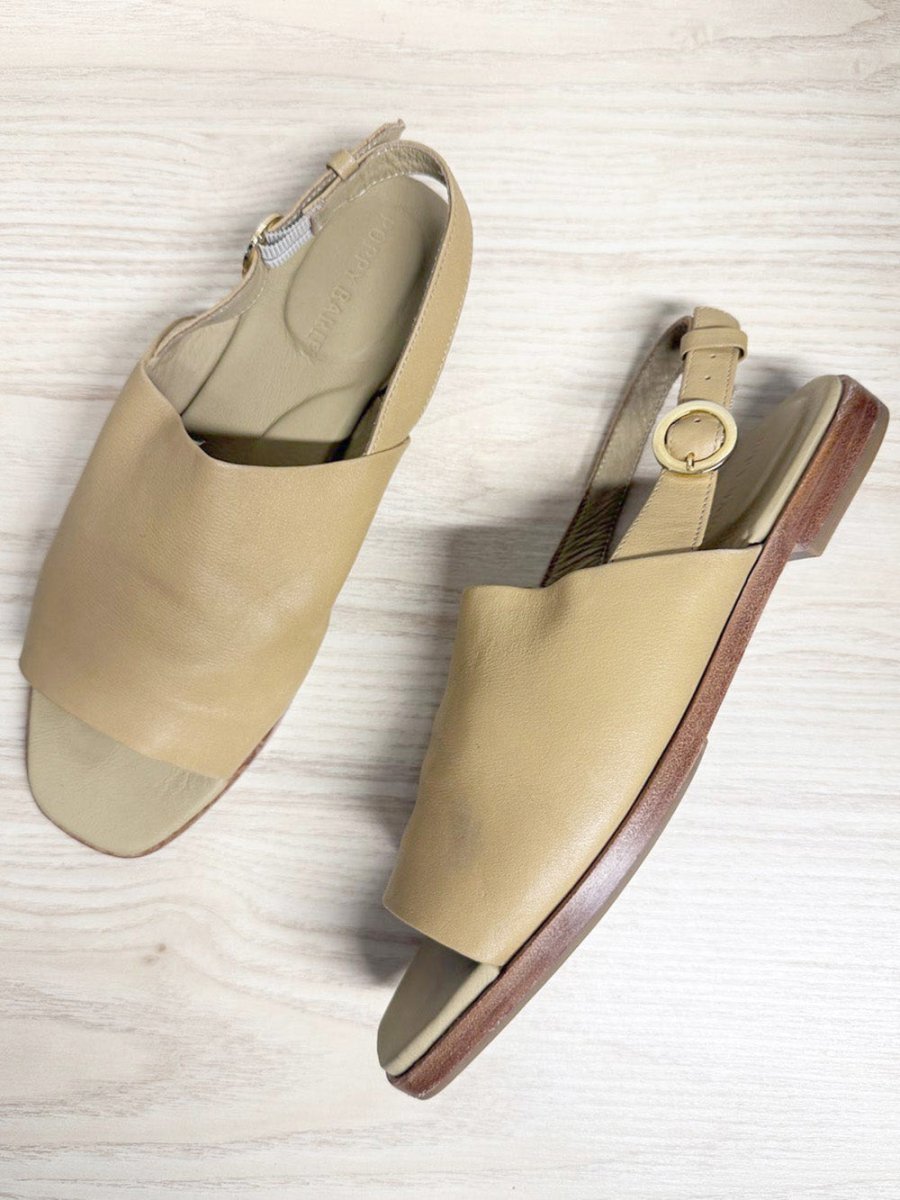 poppy barley leather slingback sandal | ethically made - good market thrift store