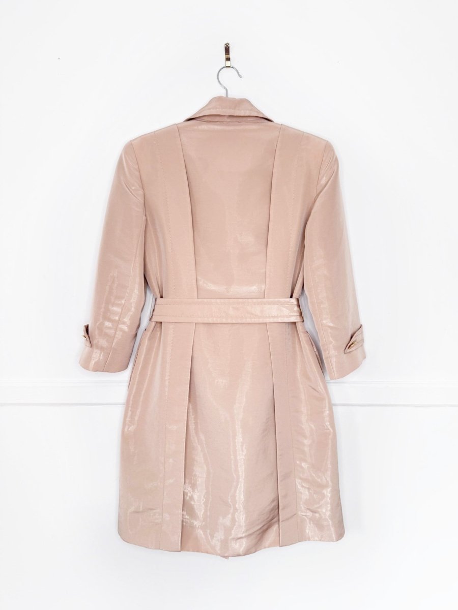 ports light shine belted short trench coat - good market thrift store