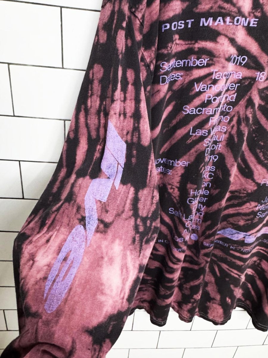 posty co. 2019 post malone tour tie dye long sleeve tee - good market thrift store