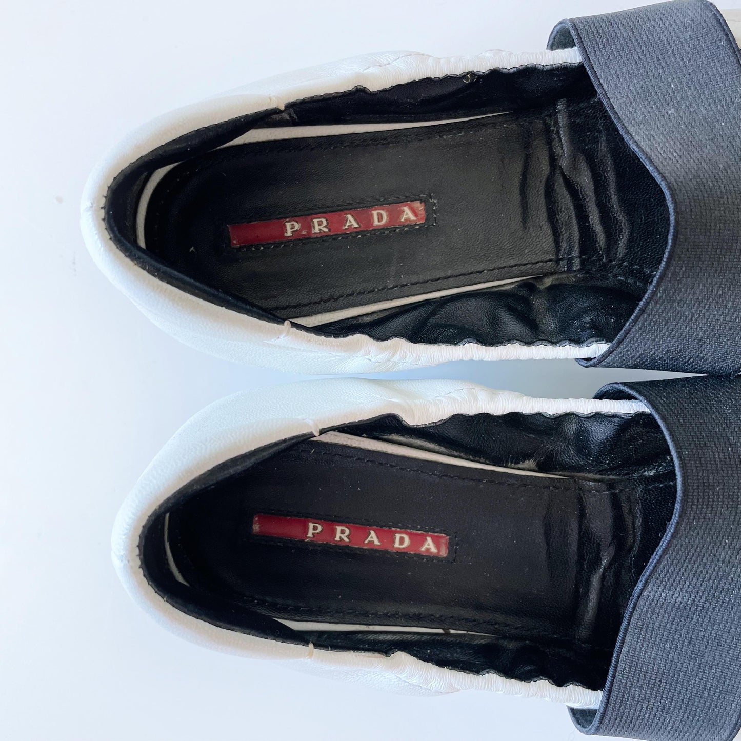 prada sport leather mary jane ballet flat