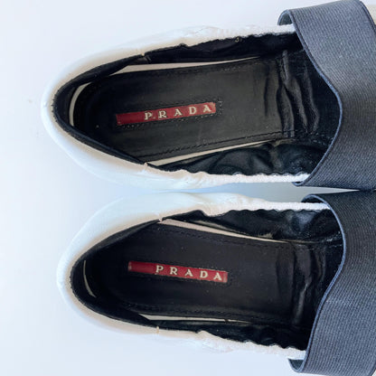 prada sport leather mary jane ballet flat