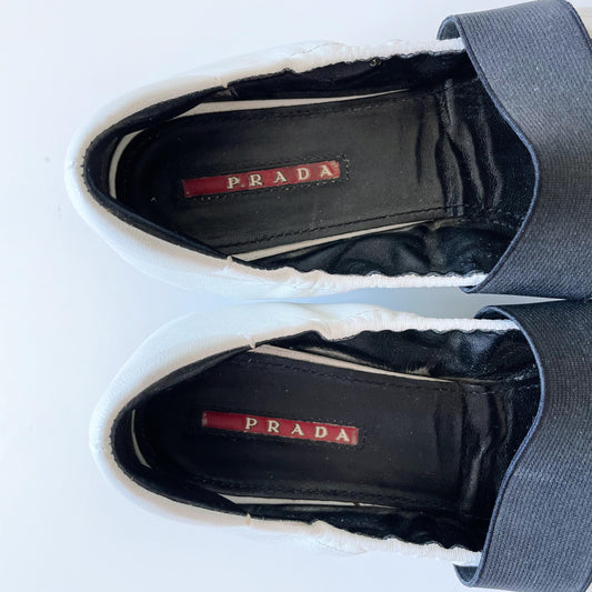 prada sport leather mary jane ballet flat