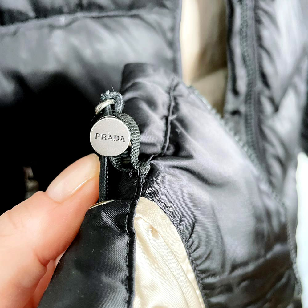 vintage 00s prada down puffer jacket