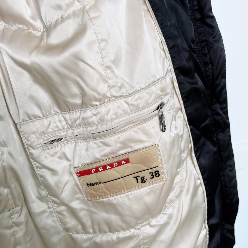 vintage 00s prada down puffer jacket