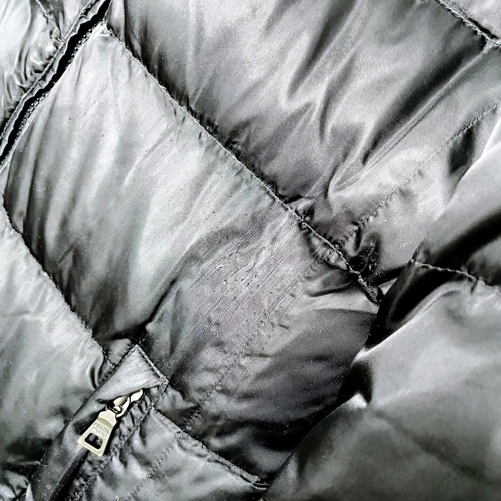vintage 00s prada down puffer jacket
