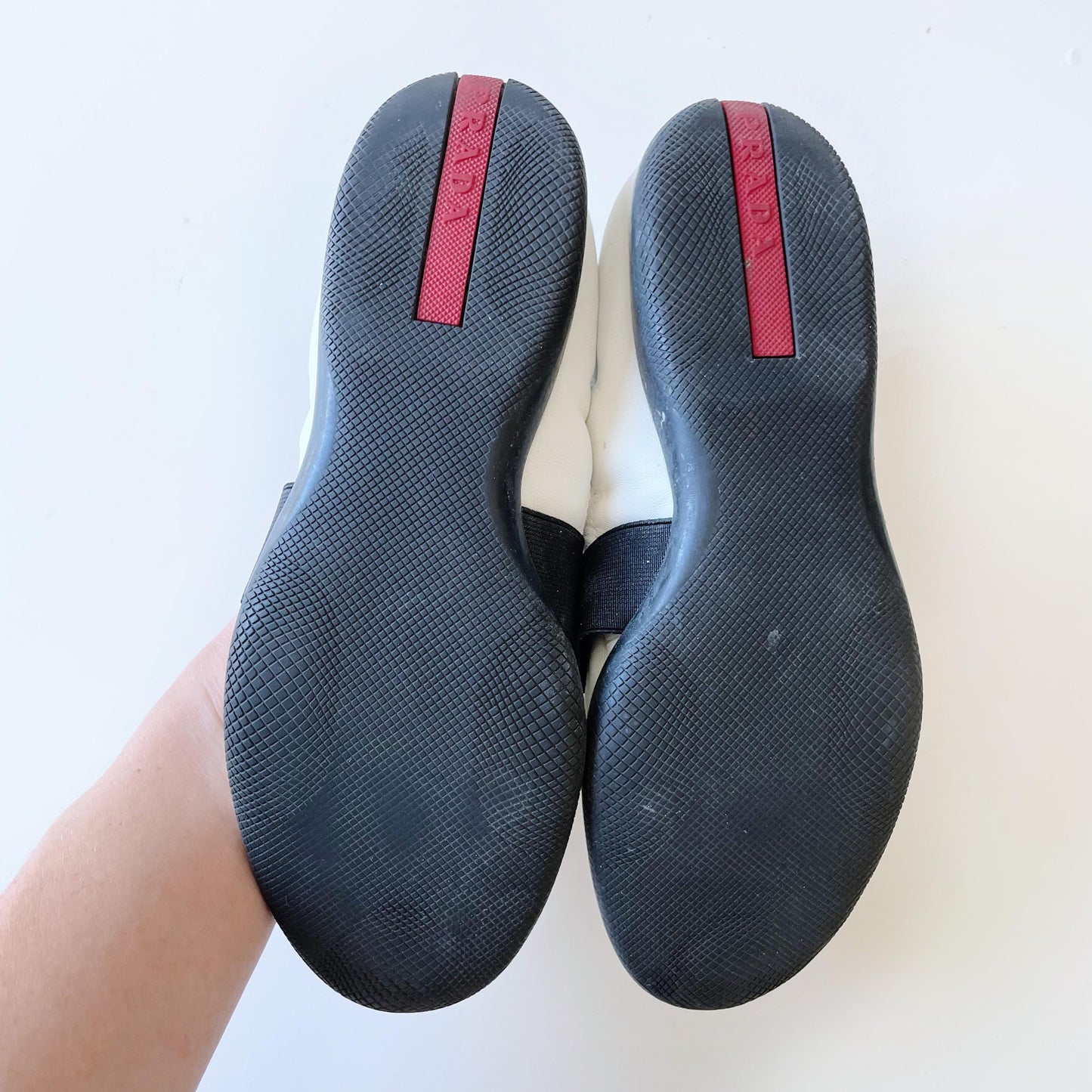 prada sport leather mary jane ballet flat