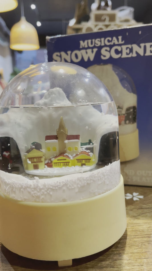 vintage 1985 merrillite musical train snow globe