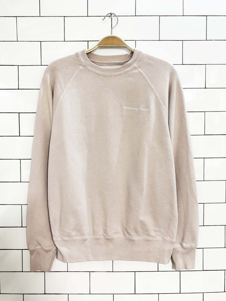 province of canada embroidered logo sweatshirt - good market thrift store