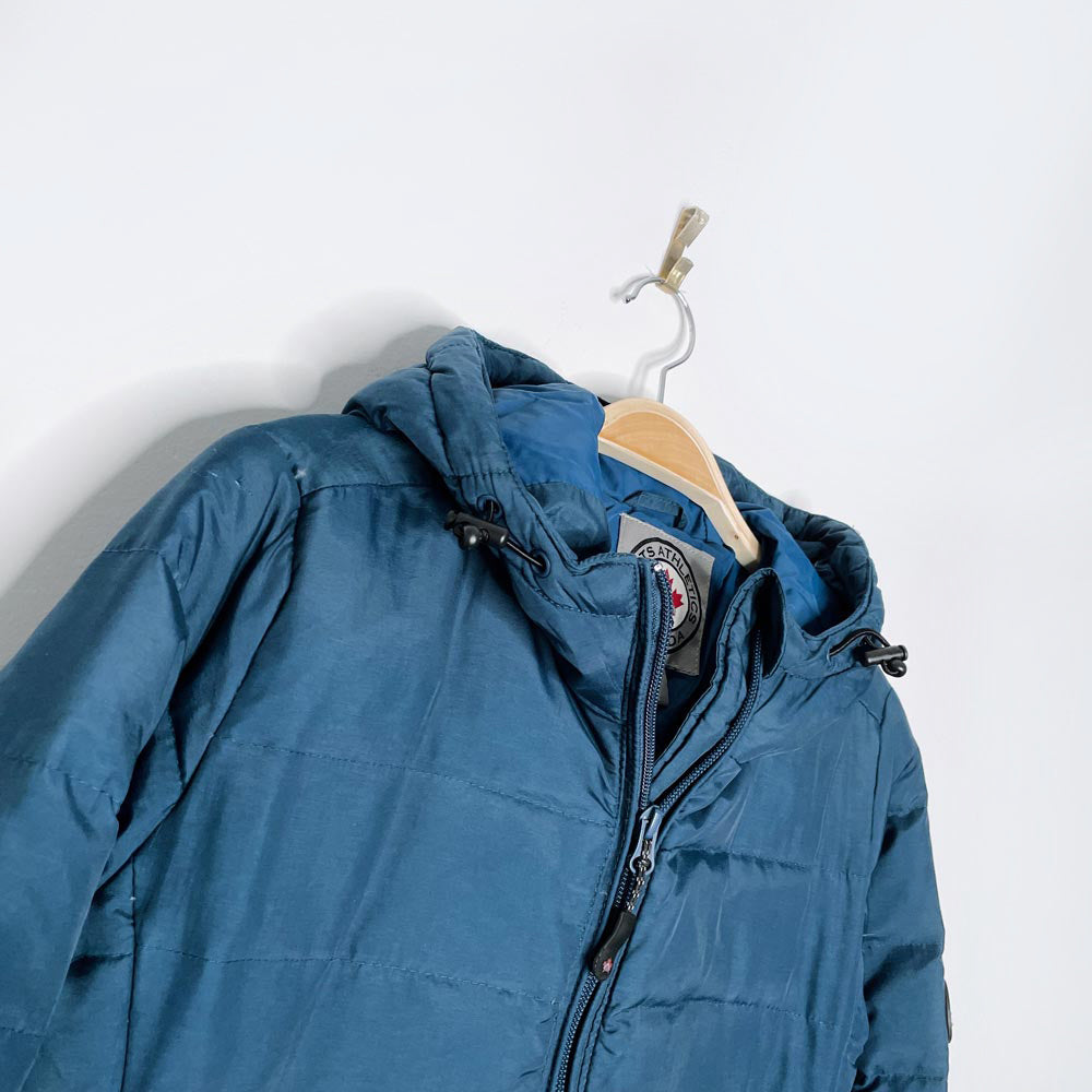 roots hooded down puffer coat