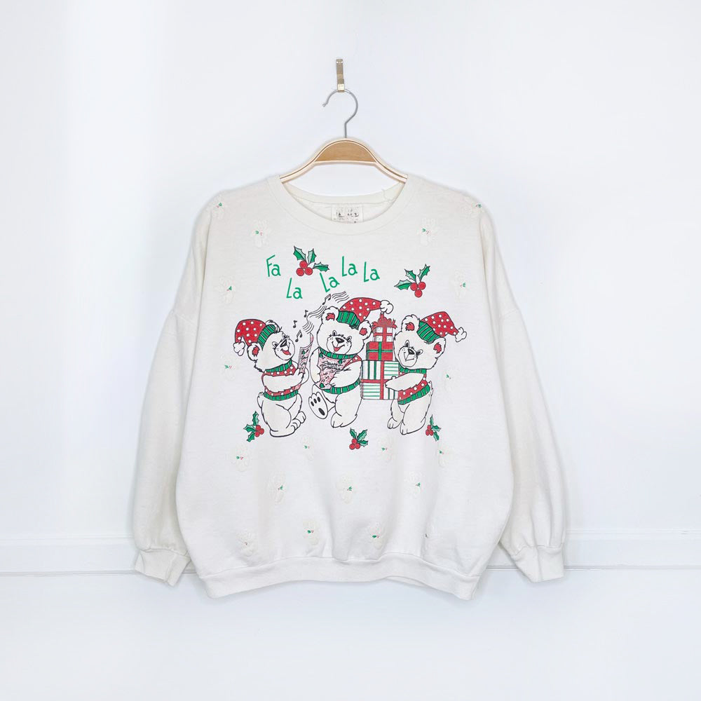 vintage fa la la puff singing bears crew