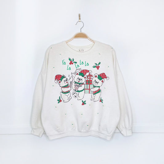 vintage fa la la puff singing bears crew