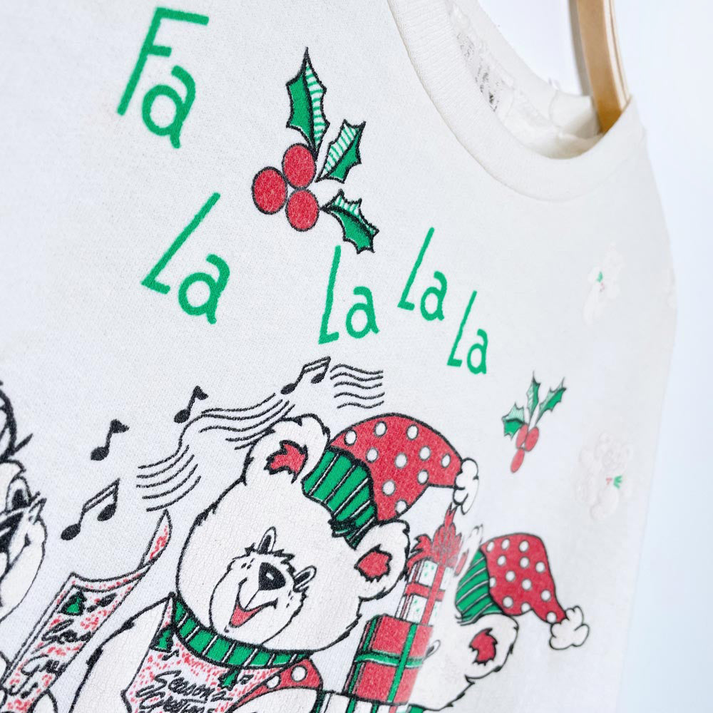 vintage fa la la puff singing bears crew