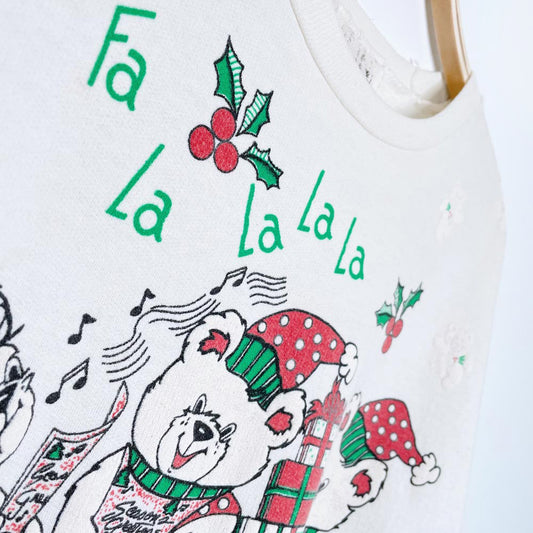 vintage fa la la puff singing bears crew