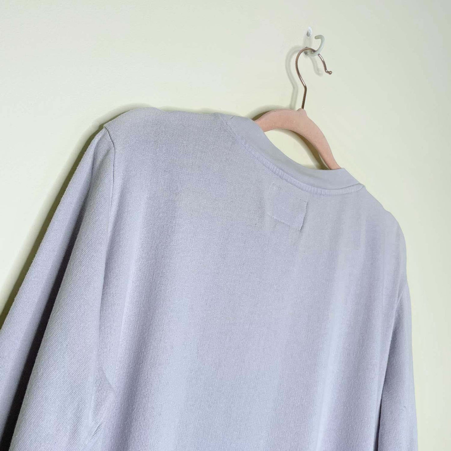 roots 2020 lilac lightweight side slit crew - size small