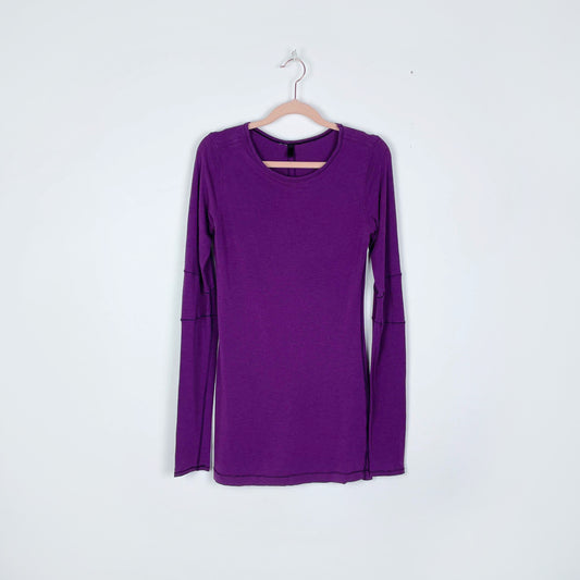 lululemon devotion long sleeve tee tender violet - size small