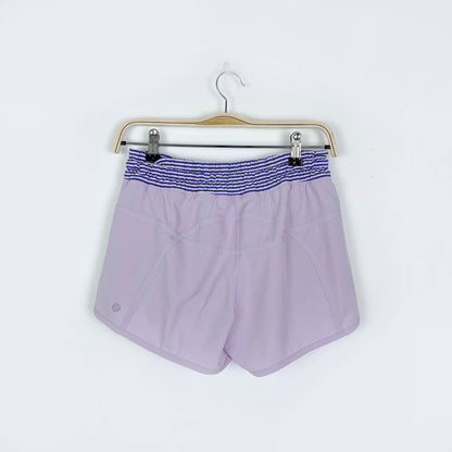 lululemon tracker short III swift pretty purple - size 6