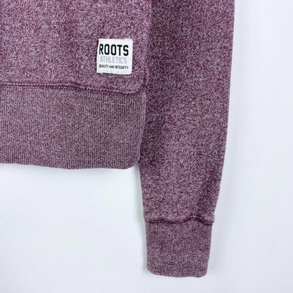 roots purple heather 1/4 zip stein - size small