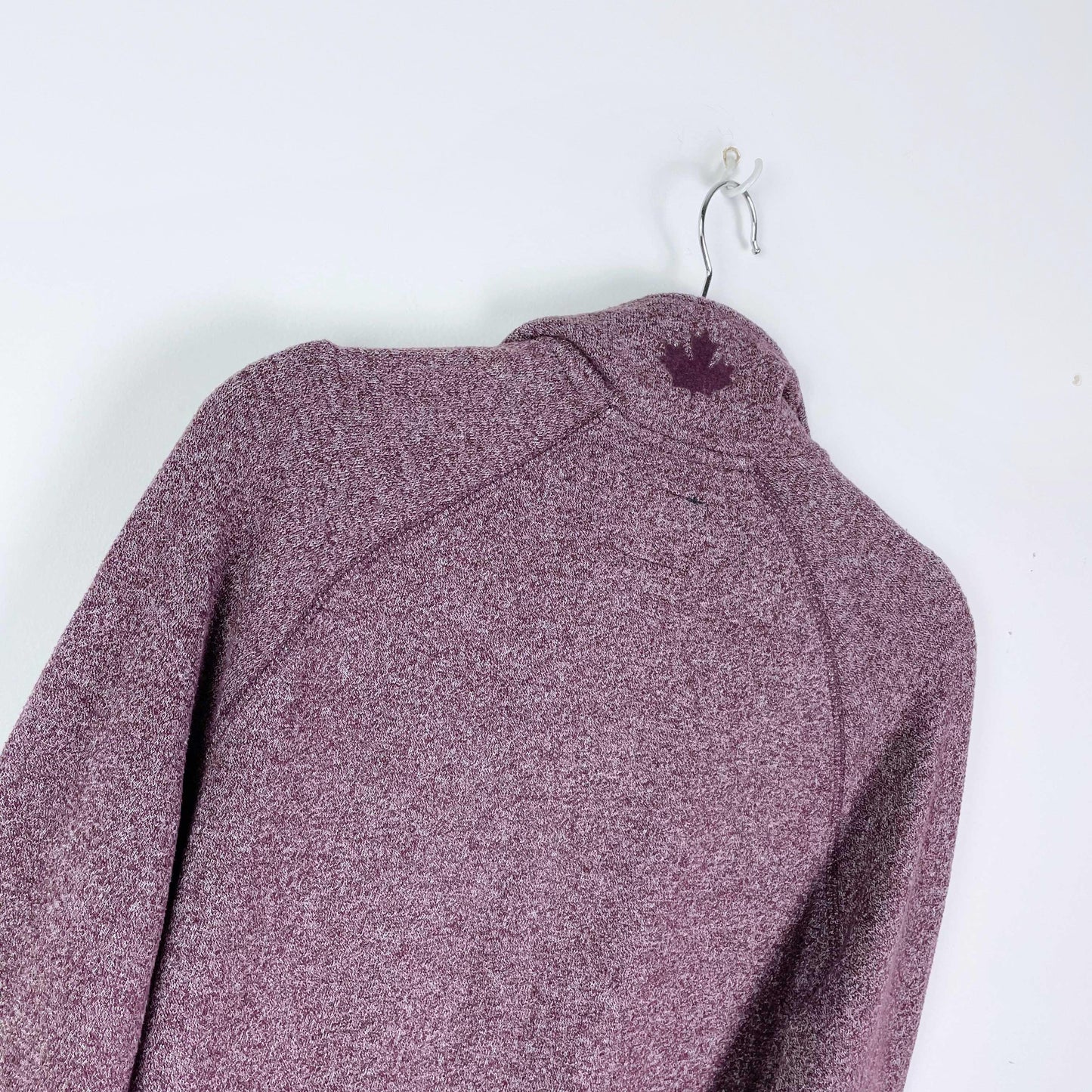 roots purple heather 1/4 zip stein - size small