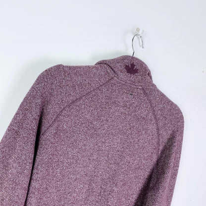 roots purple heather 1/4 zip stein - size small