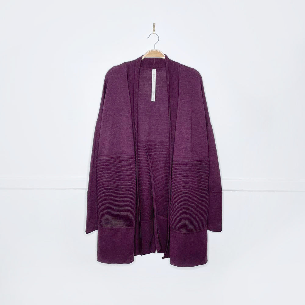 lululemon 2019 sit in lotus knit merino wool wrap sweater