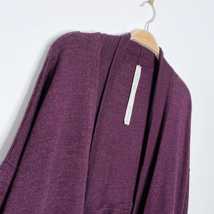 lululemon 2019 sit in lotus knit merino wool wrap sweater