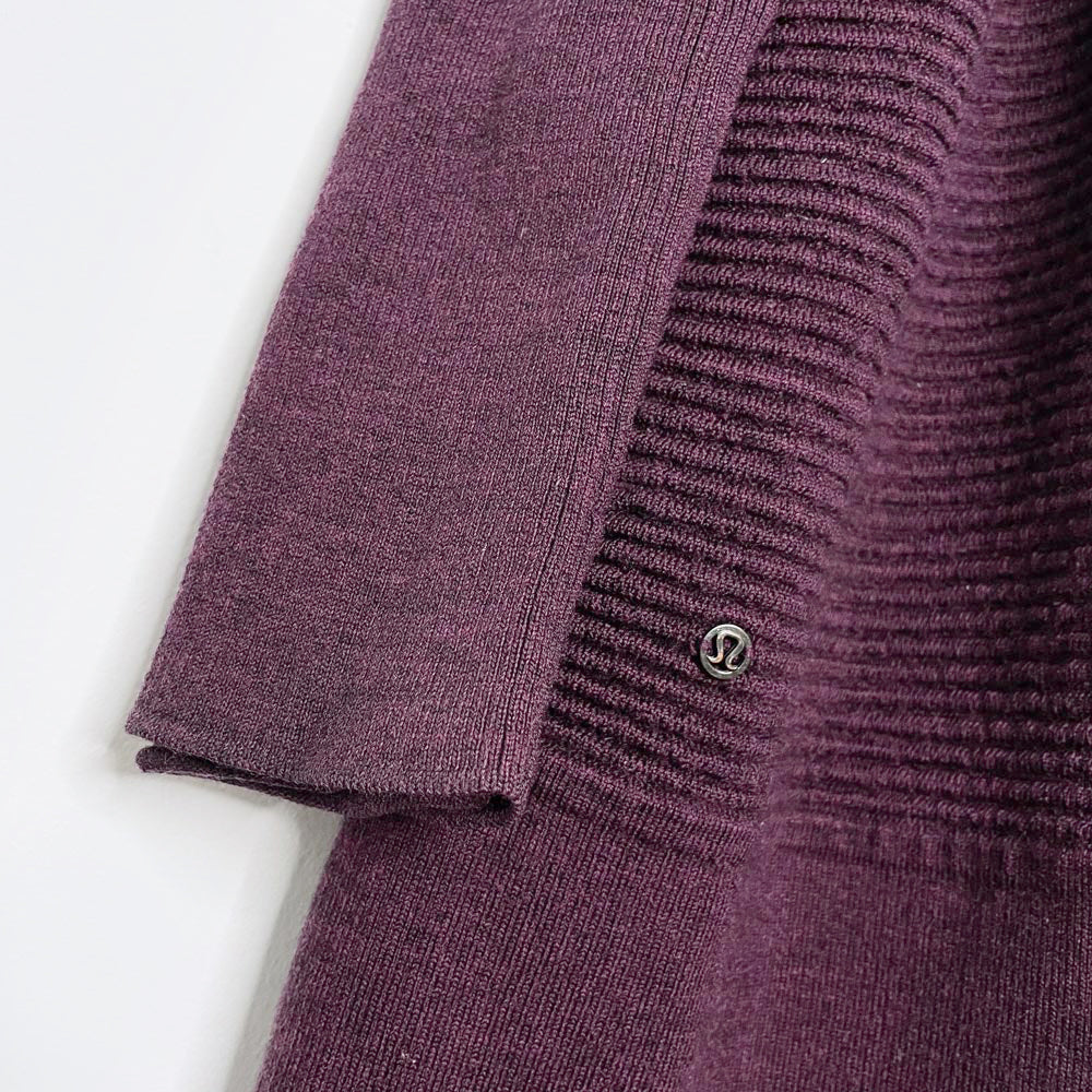 lululemon 2019 sit in lotus knit merino wool wrap sweater