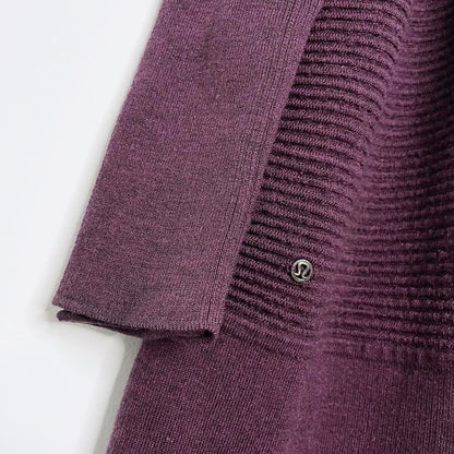lululemon 2019 sit in lotus knit merino wool wrap sweater