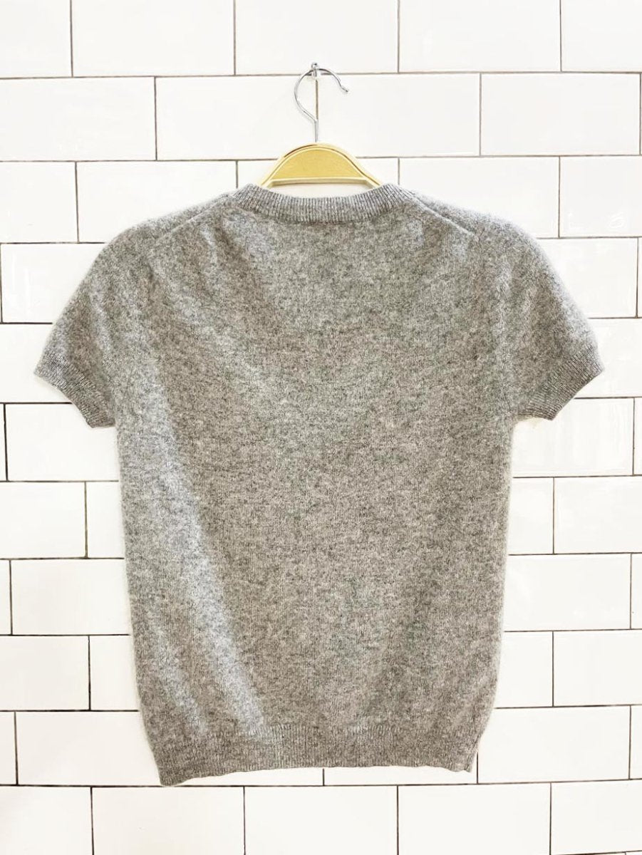 quince 100% mongolian cashmere short sleeve knit top - good market thrift store