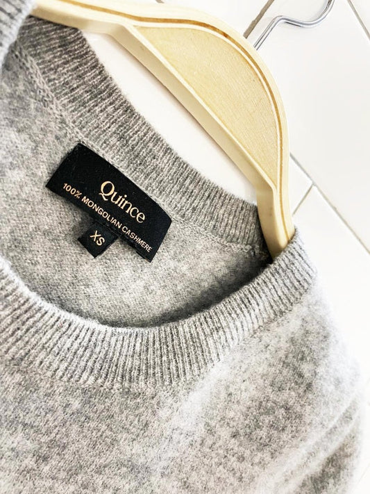 quince 100% mongolian cashmere short sleeve knit top - good market thrift store