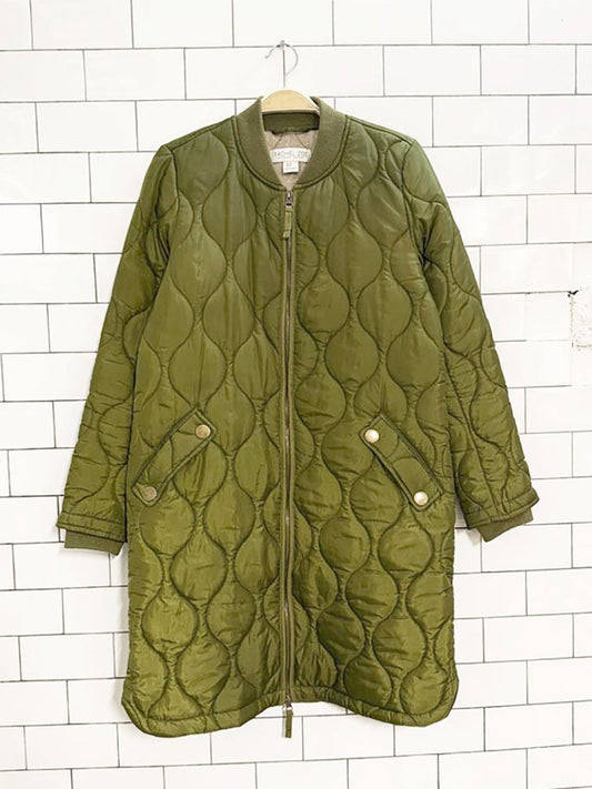 rachel zoe wave quilted full zip long liner jacket - good market thrift store