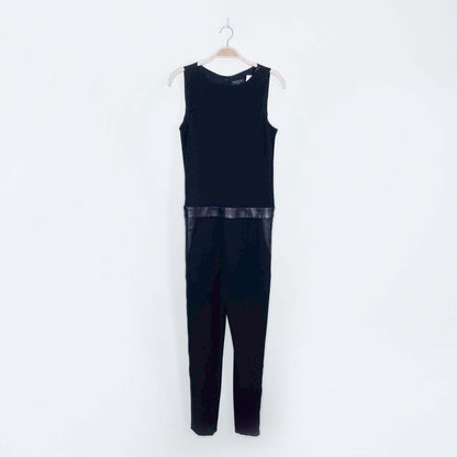 rag & bone leather trimmed jumpsuit - size 00
