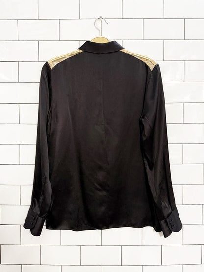 rag & bone 100% silk angela lace blouse - good market thrift store