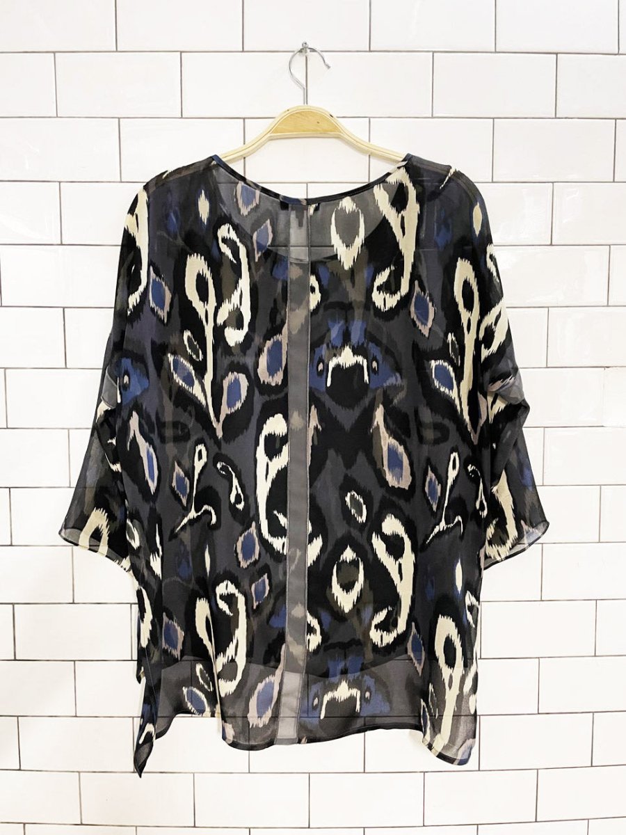 rag & bone 100% silk chiffon flowy short sleeve blouse - good market thrift store