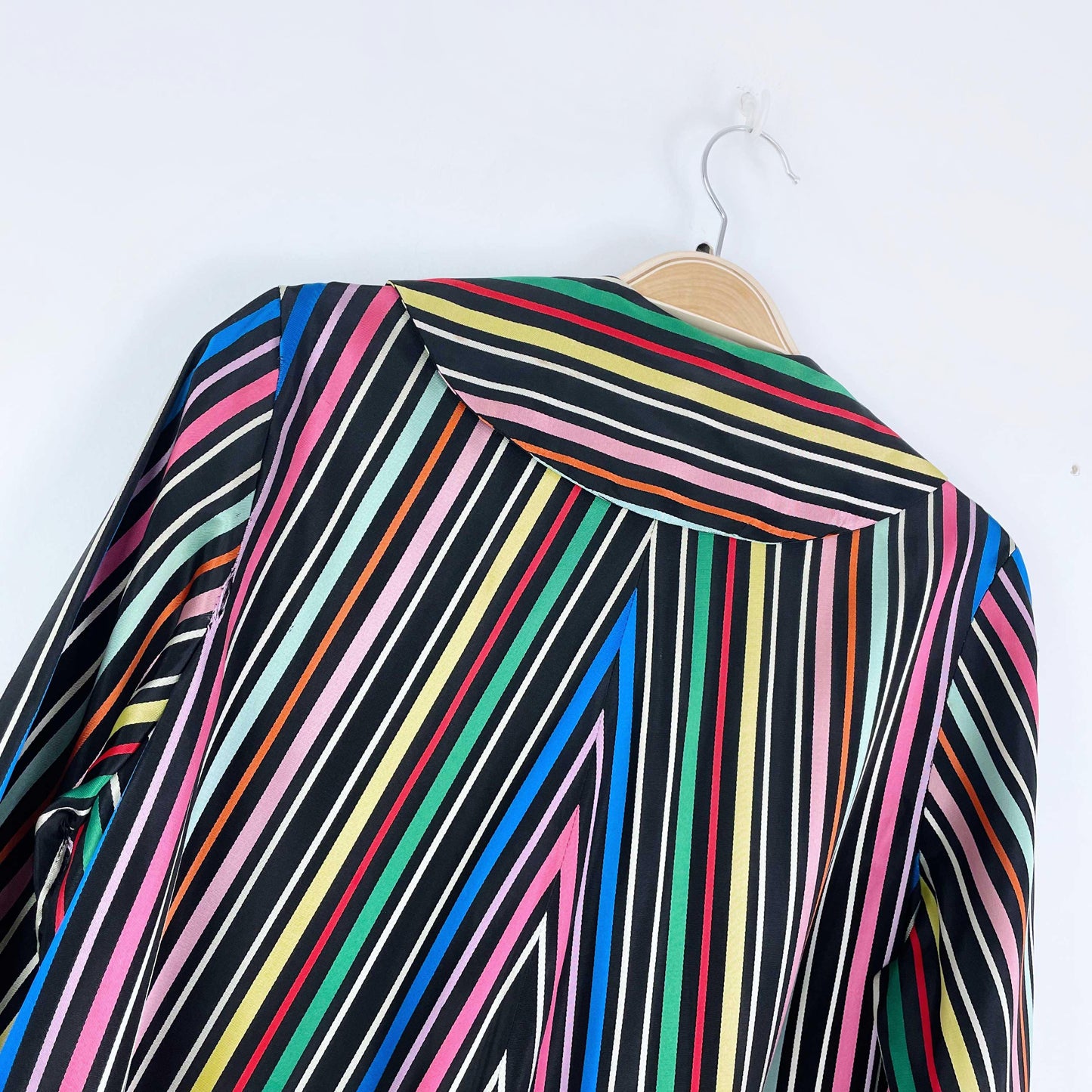 vintage 60's morsam lounging apparel rainbow stripe robe