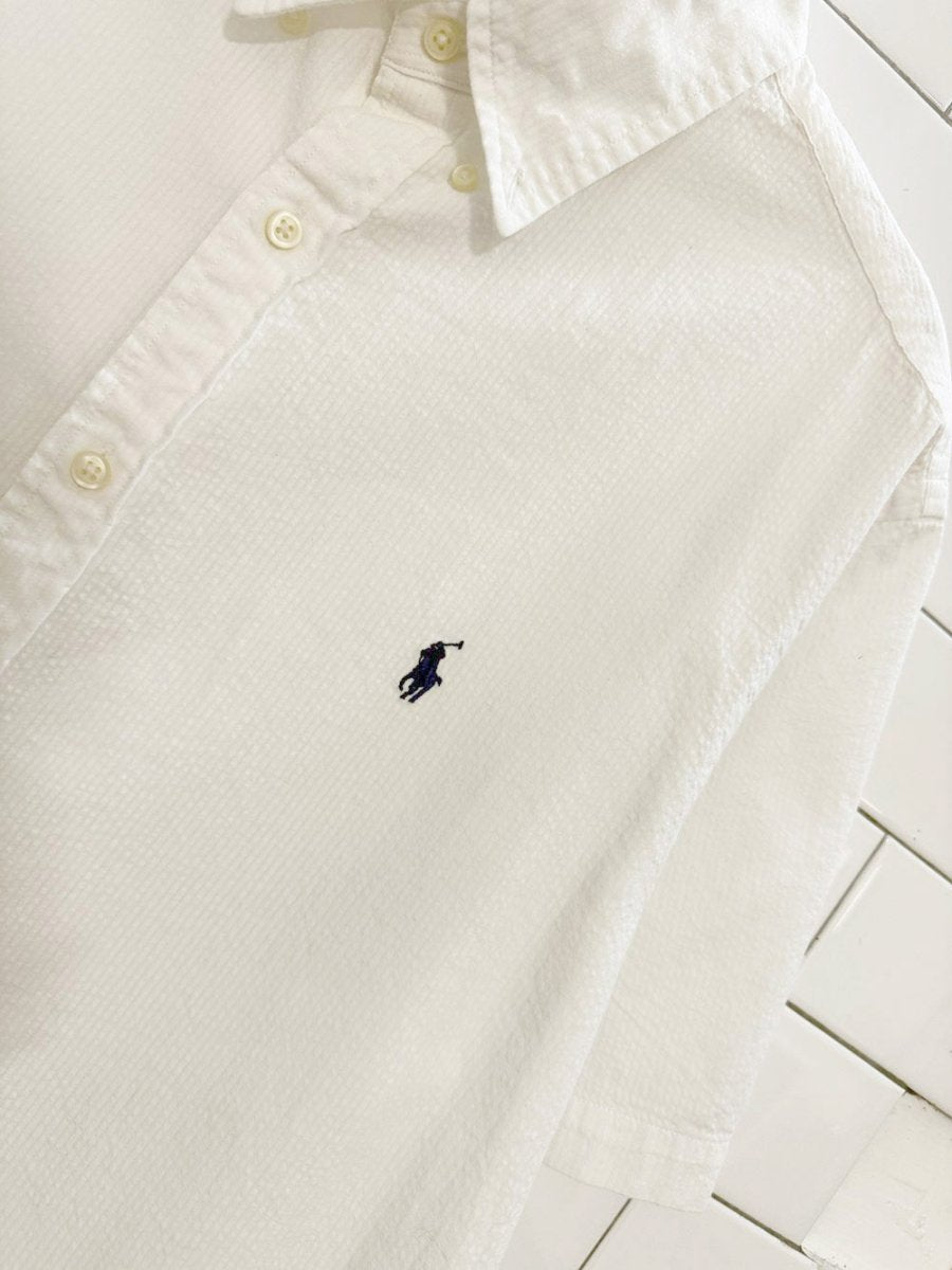 ralph lauren classic untucked fit ribbed full button shirt - good market thrift store