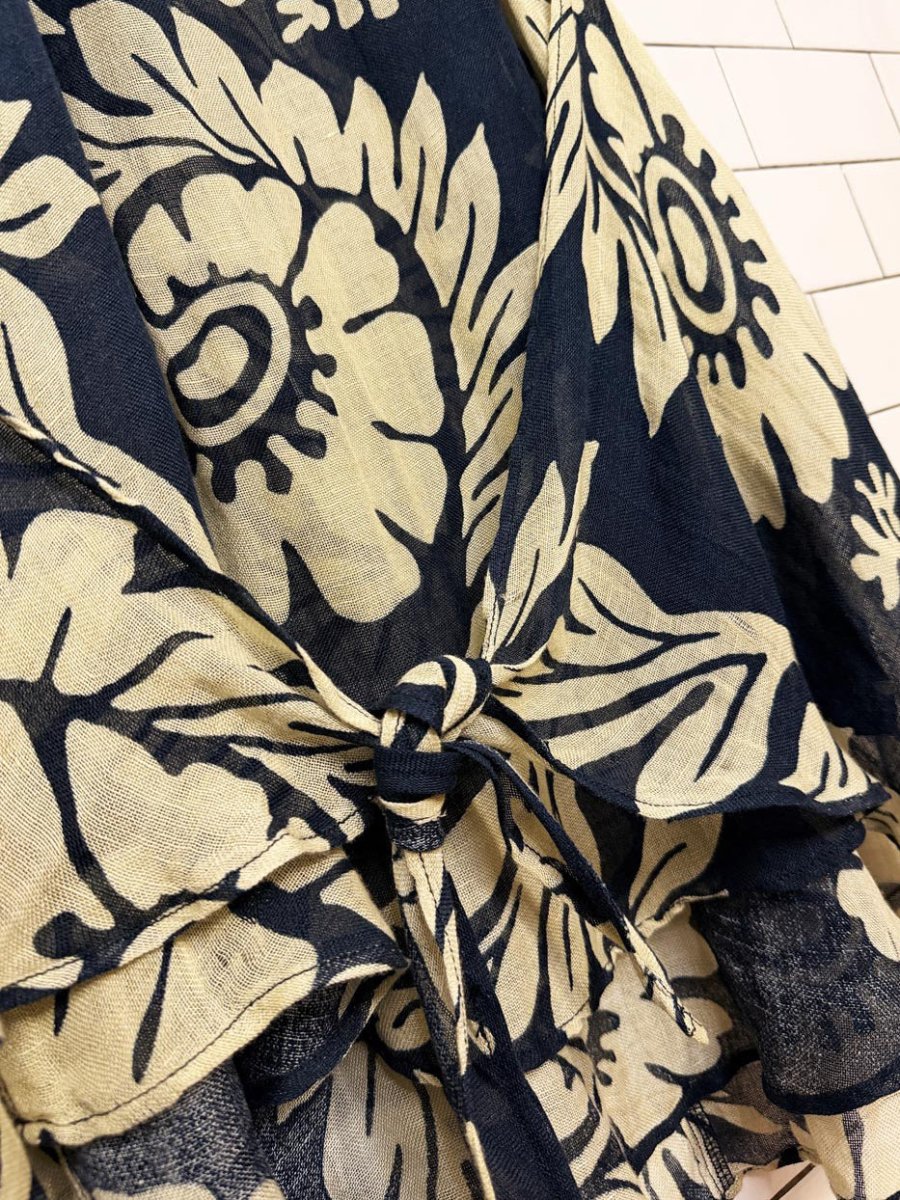 ralph lauren denim & supply linen-blend sheer tropical dress | made in India - good market thrift store