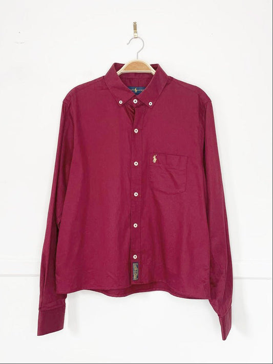 ralph lauren sporty prep cropped shirt | rework - good market thrift store