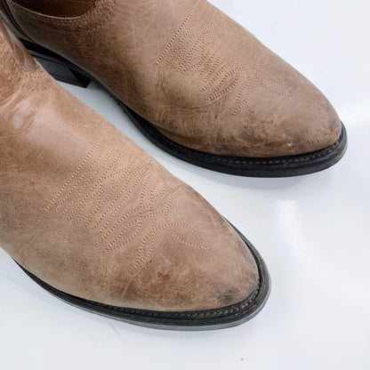 vintage silver rebel cowboy boots - size 8.5 M