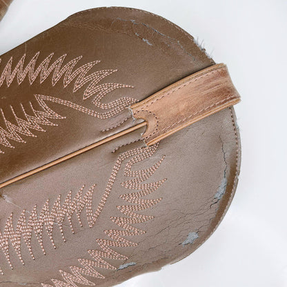 vintage silver rebel cowboy boots - size 8.5 M