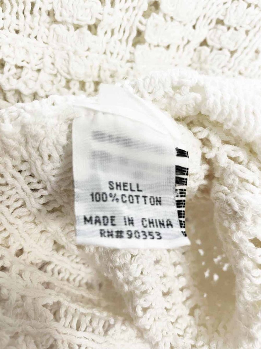rebellion crochet knit crop short sleeve cardigan - good market thrift store