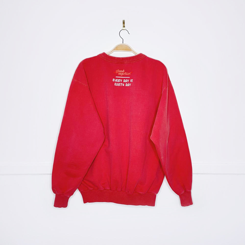 vintage 00s bulletin x earth activist faded sweatshirt