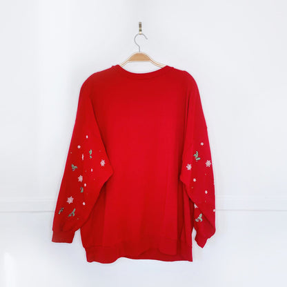 vintage nutcracker seasons greetings glitter crew