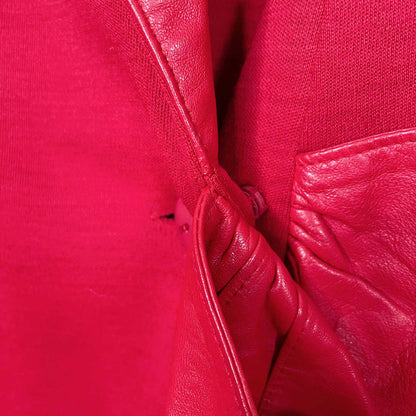 vintage 80s dominic bellissimo red bow wool leather wrap dress - size 8