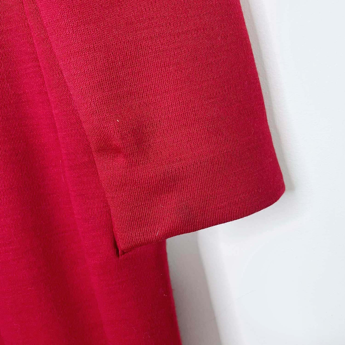 vintage 80s dominic bellissimo red bow wool leather wrap dress - size 8