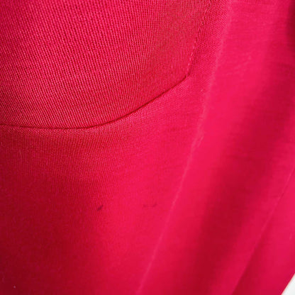 vintage 80s dominic bellissimo red bow wool leather wrap dress - size 8