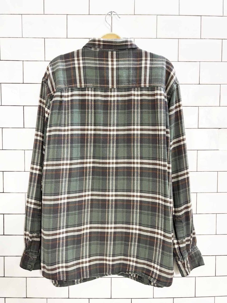 red head ranch snap button flannel shirt - good market thrift store