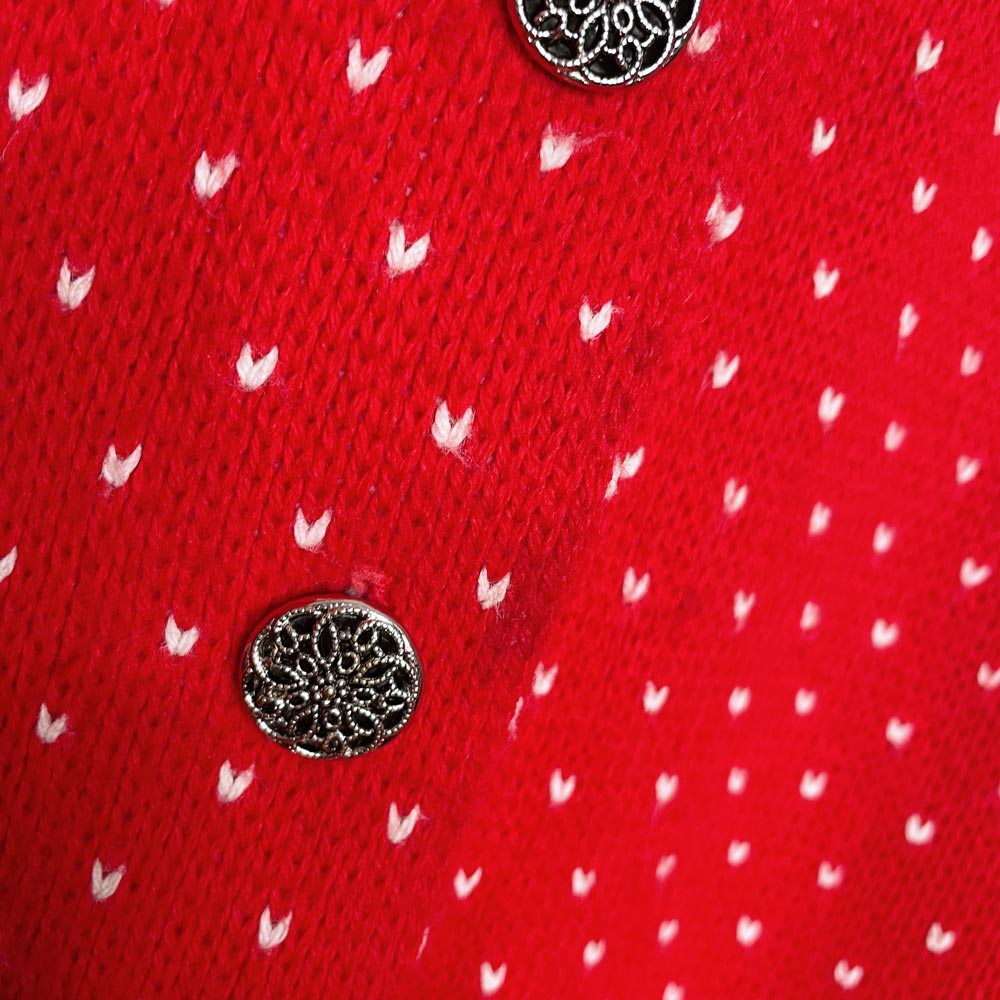 vintage 70s jersild swiss reindeer knit cardigan