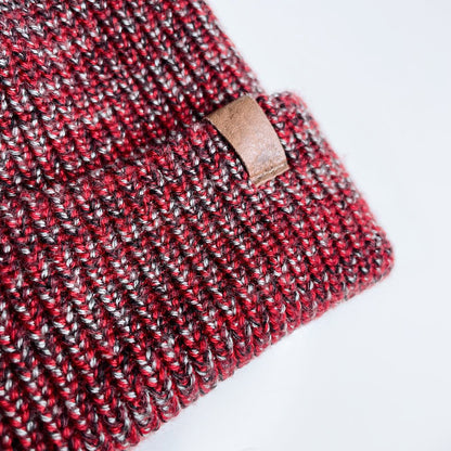 roots red heather knit toque