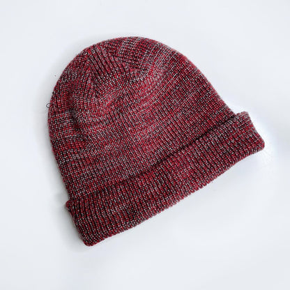 roots red heather knit toque